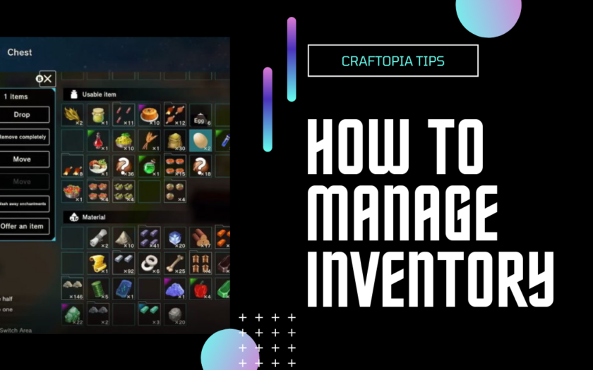 craftopia managing inventory