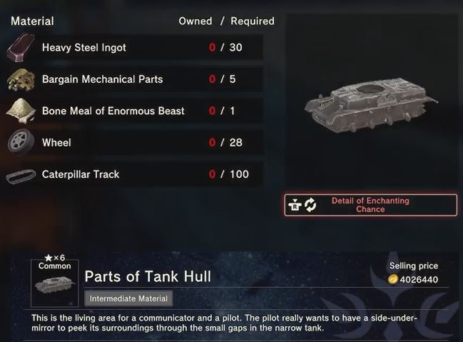 Craftopia skilled machine factory Parts of Tank Hull requirements
