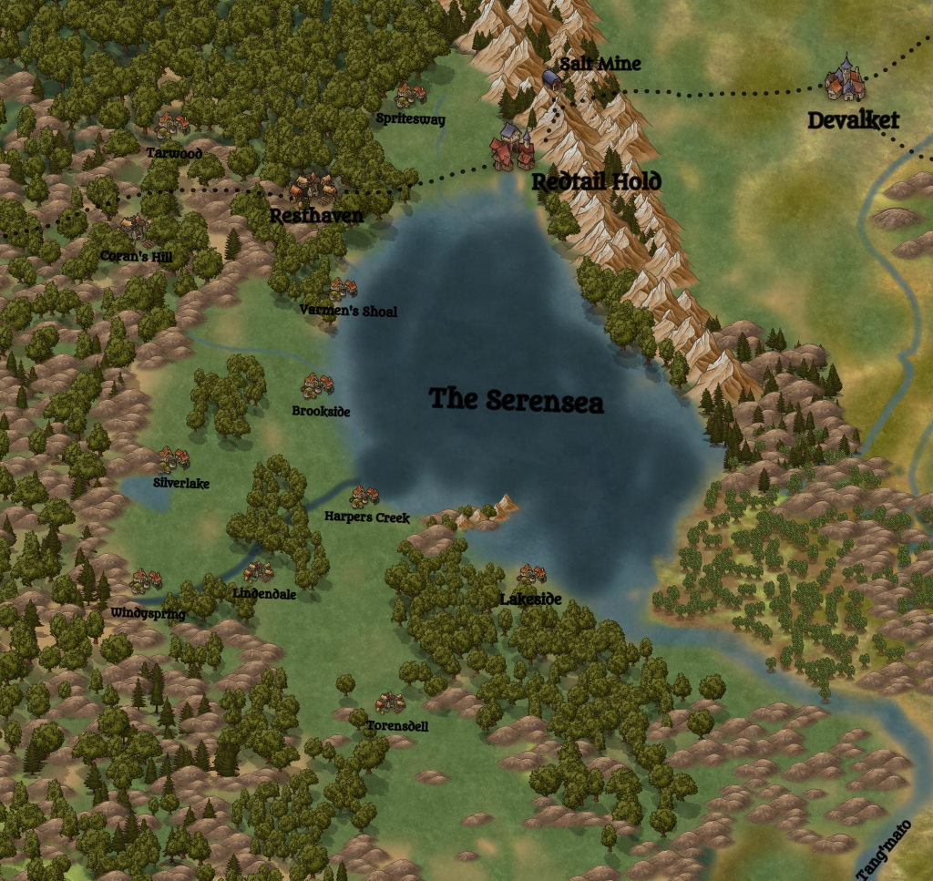 Resthaven book map - The Serensea