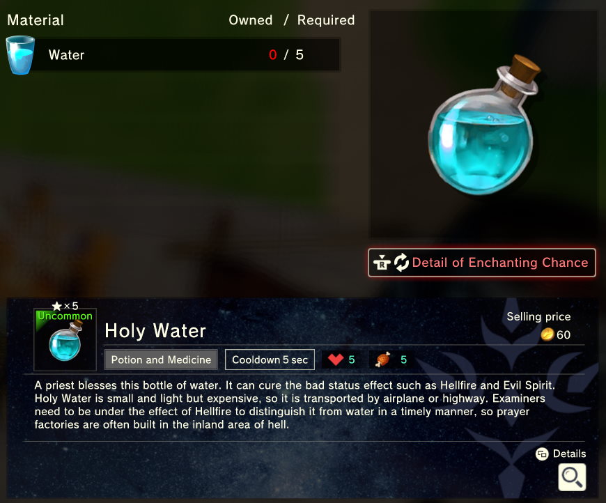 Craftopia Status Effects - Holy Water