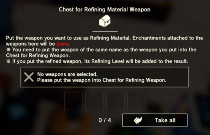 Refining Material Weapon (Left) Chest