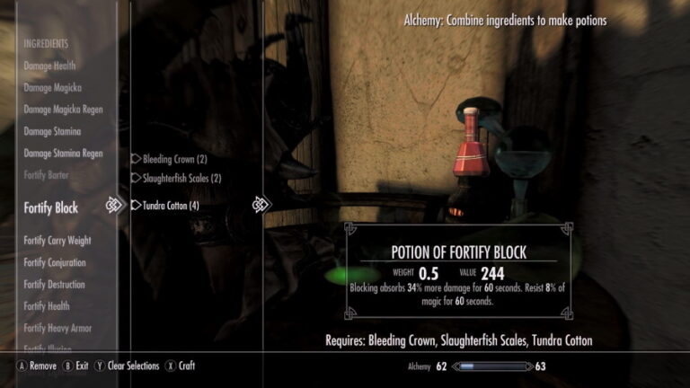 Alchemy In Skyrim Combinations Fantasy Role Playing Games   Alchemy In Skyrim Combinations Fortify Block Potion 768x432 