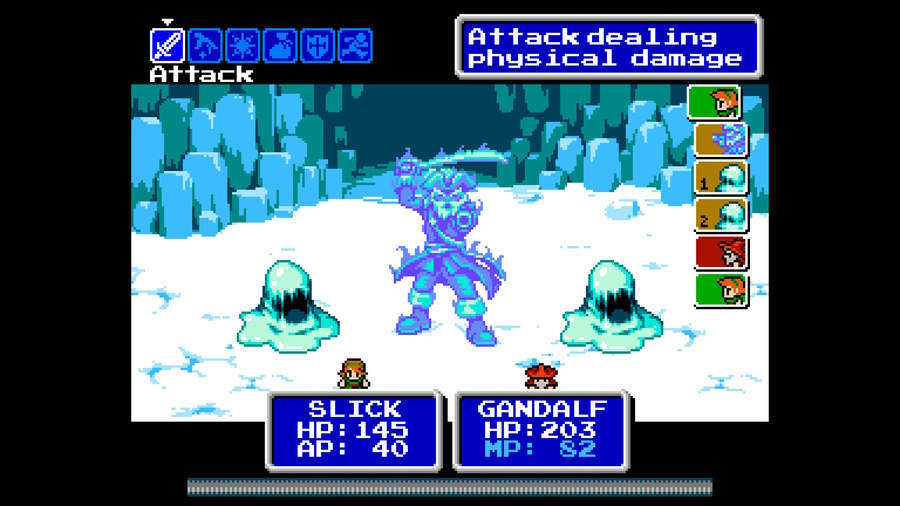 Ice battle with only 2 party members in 8-Bit adventures 2