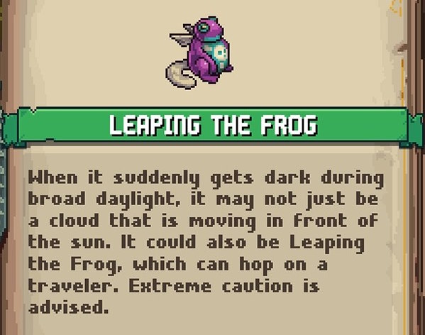 Leaping the Frog randomly spawns north of Basil - Chained Echoes Unique Monsters