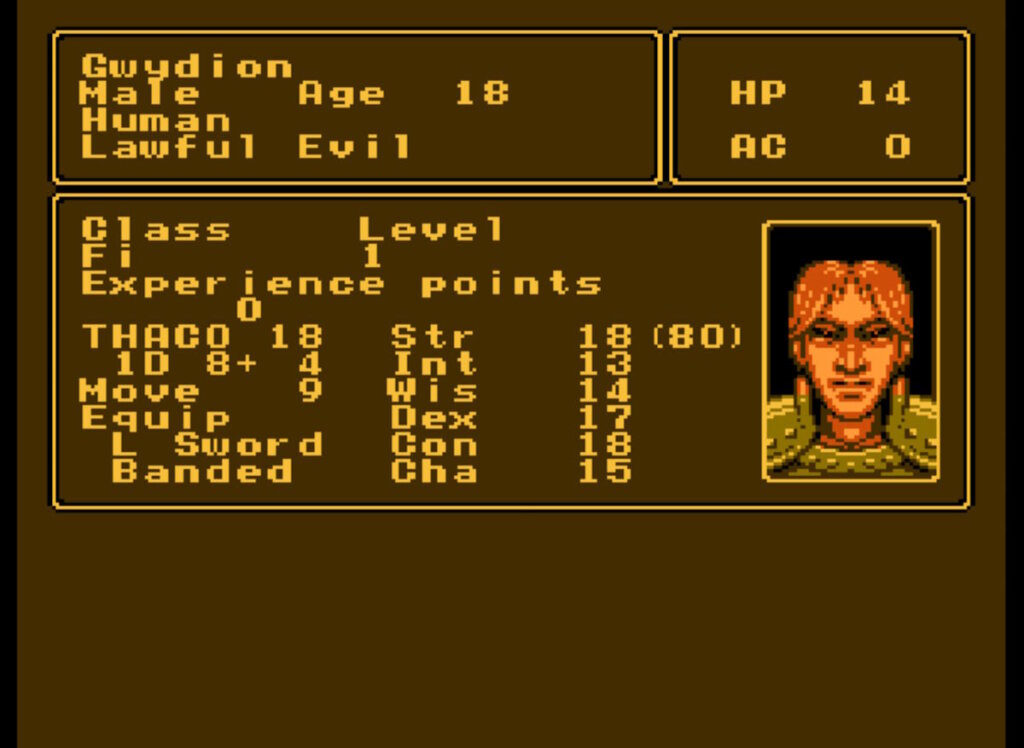 AD&D Pool of Radiance brought Dungeons and Dragons to the NES