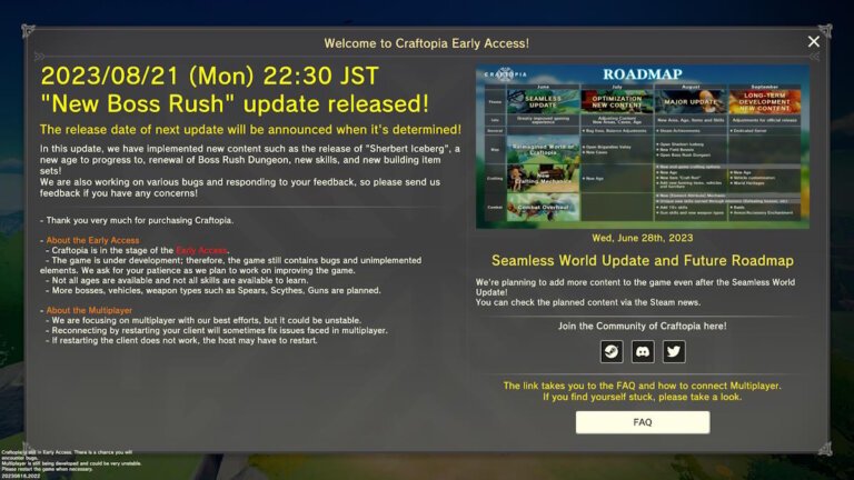 Craftopia Seamless World August 2023 Update Released - Fantasy Role ...