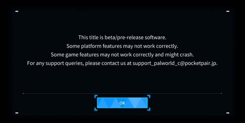 Palworld is in early access so crashing can happen.

Beta Early Access Message.